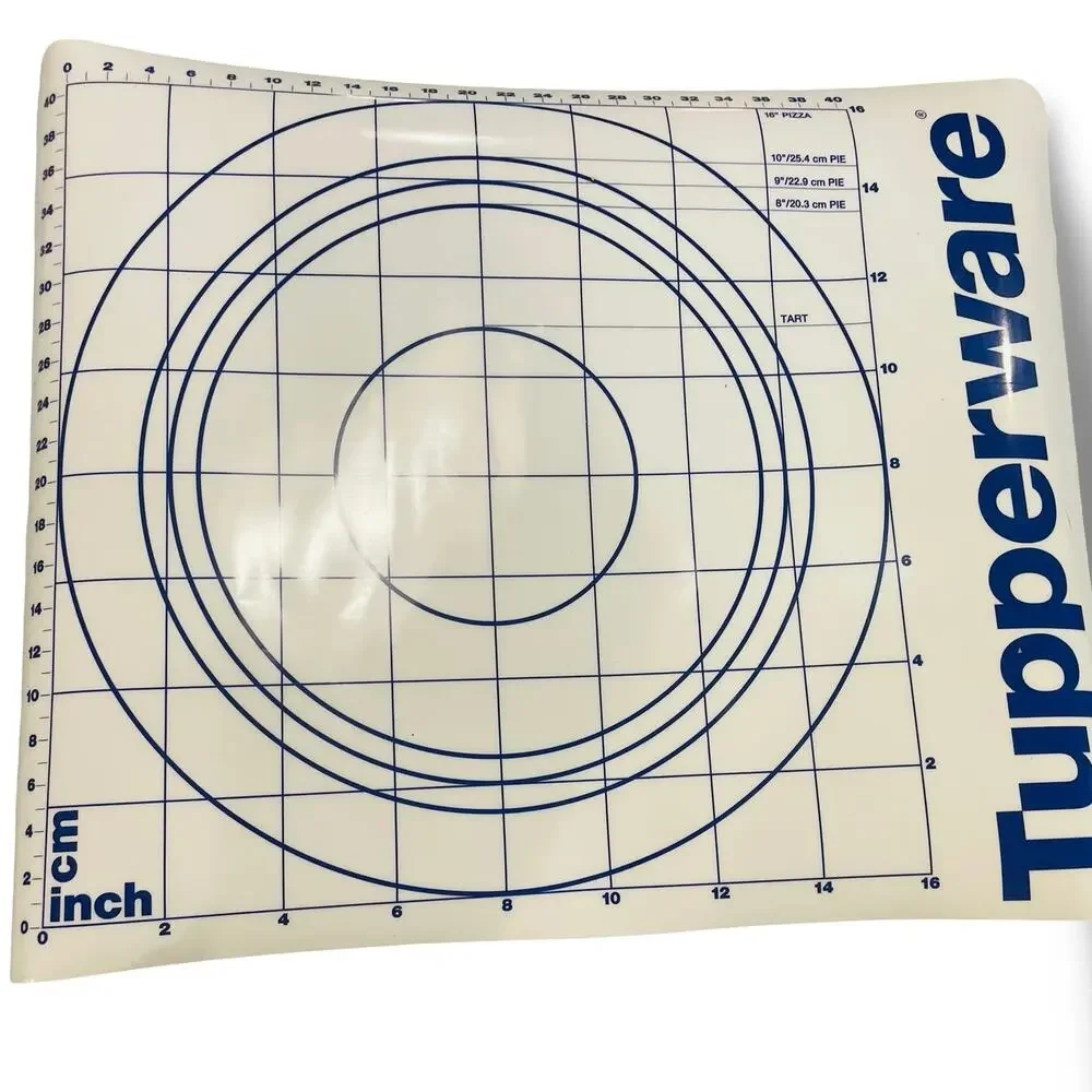 Tupperware Pastry Sheet Baking Mat Rolling Guide 16